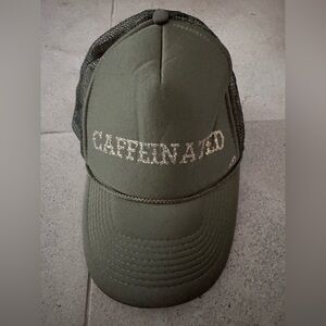 Caffeinated Olive Green Trucker Hat